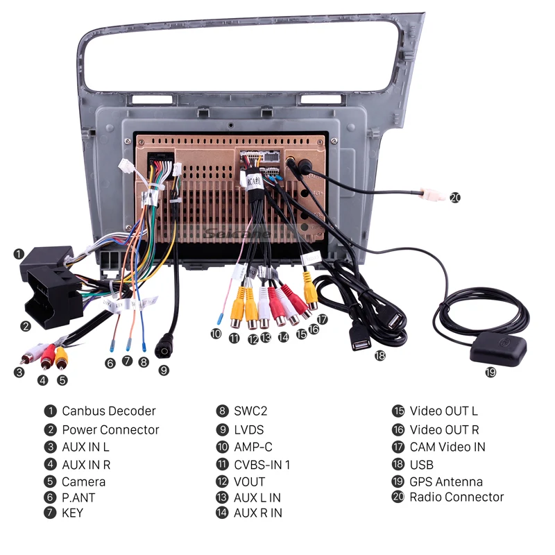 VW Tiguan Touran 1T Adaptador ; Radio Coche Set Montaje Lite Marco de 5N