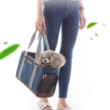 Джинсовая сумка для перевозки животных в Корейском стиле, сумка для перевозки животных, красная, синяя, зеленая, уличная маленькая собачья Сумочка для животных, товары для питомника