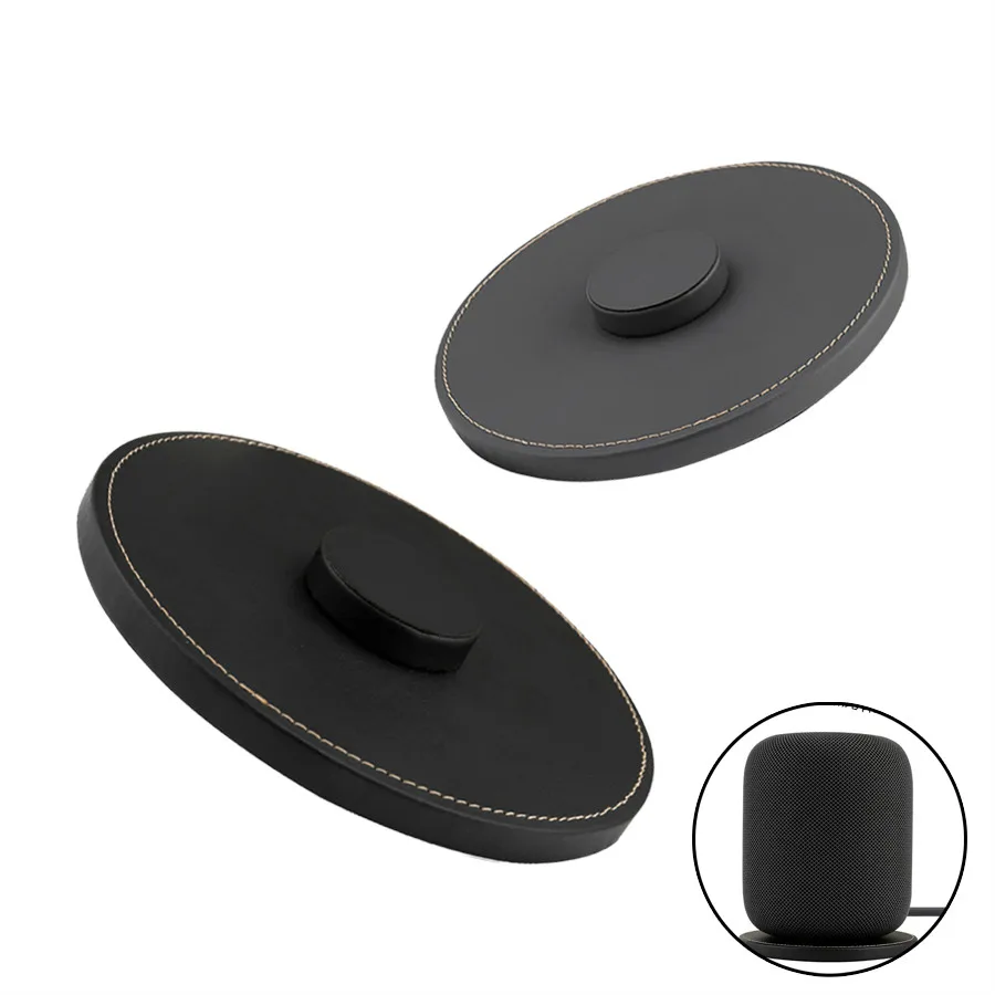 

PU Leather Protective Pad for Homepod Bluetooth Speaker Holder Anti-Slip Base Stand Pedestal for Apple Smart Speaker Accessories