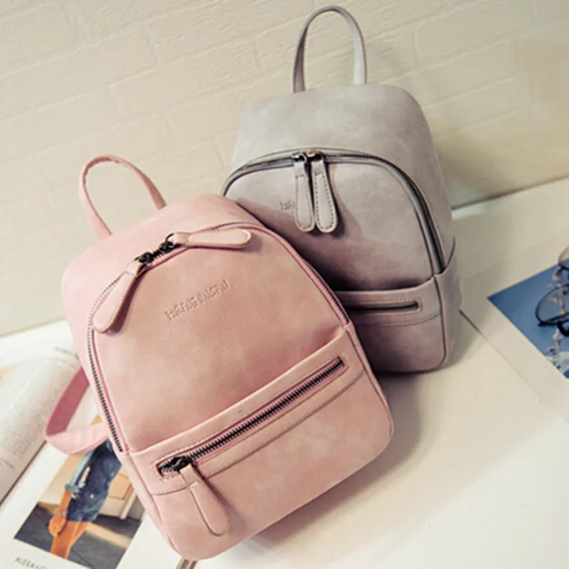 women backpack new arrived fashion casual PU ladies backpacks candy color Korea school style solid student mini backpack,LB1999