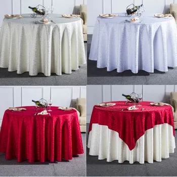 

1PC Curl Grass Pattern Solid Round Tablecloth For Wedding Party Rectangular Dining Table Cloth For Hotel Home Decor Table Cover
