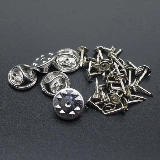 1 Pack Gold Rhodium Color Copper Nail Tie Tack Lapel Pin Back Clutch 