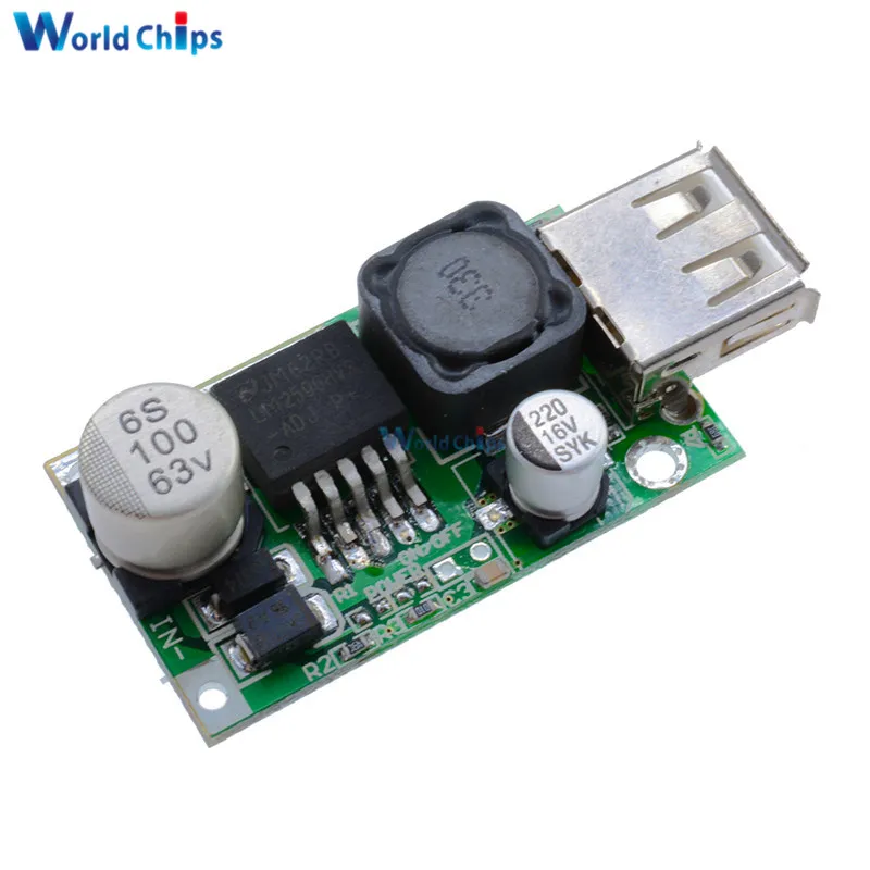 

LM2596HV 9V 12V 24V 36V 48V to 5V 3A USB Charger Module 5V DC-DC Step Down Buck Converter Module
