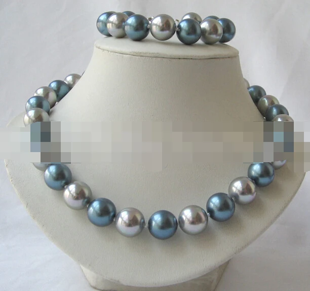 

12611 multicolor sea shell pearl necklace & bracelet