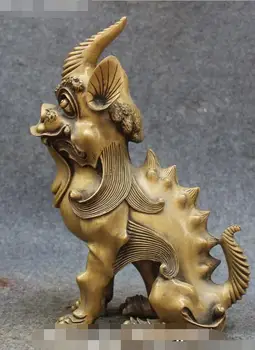 

11" Chinese Bronze Bixie Pixiu Phylactery Guardian Brave Troops Beast Statue