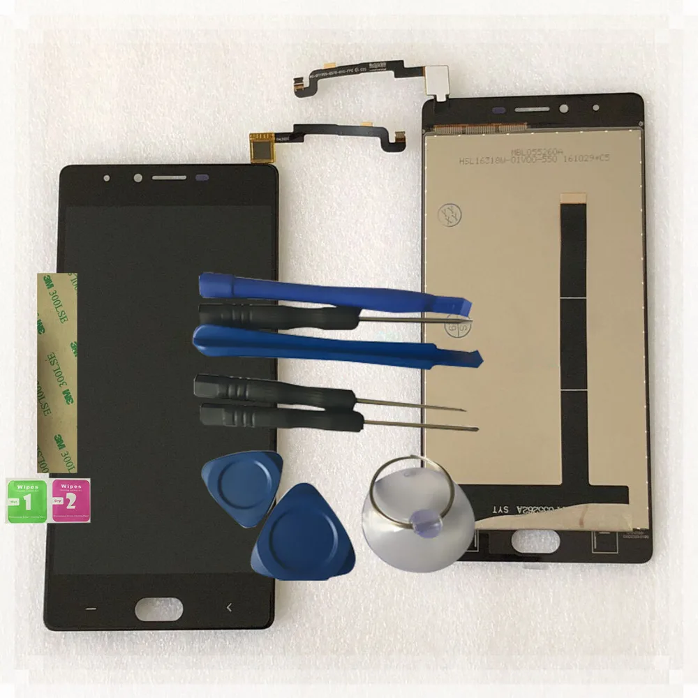 

RYKKZ For MFP055262A LCD Display With Touch Screen WQ-GFF055-0570-01C-FPC Digitizer Assembly Replacement With Tools+3M Sticker