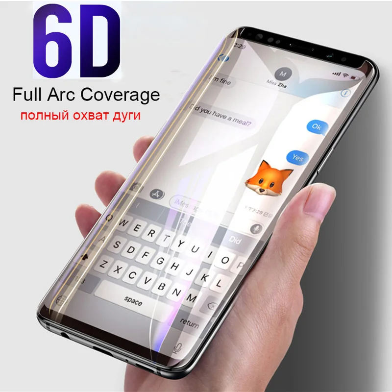 

6D Full Curved Screen Protector Tempered Glass For Samsung Galaxy S10 S9 S8 Plus Protective Glass For Samsung Note 9 8 S7 S6Edge