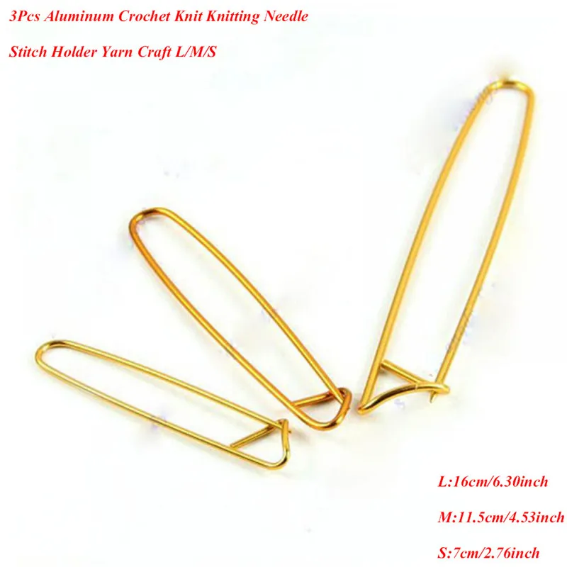 

3Pcs/Set Aluminum Holder Needle Clip Craft Mix Knitting Crochet Locking Stitch Drop Shipping