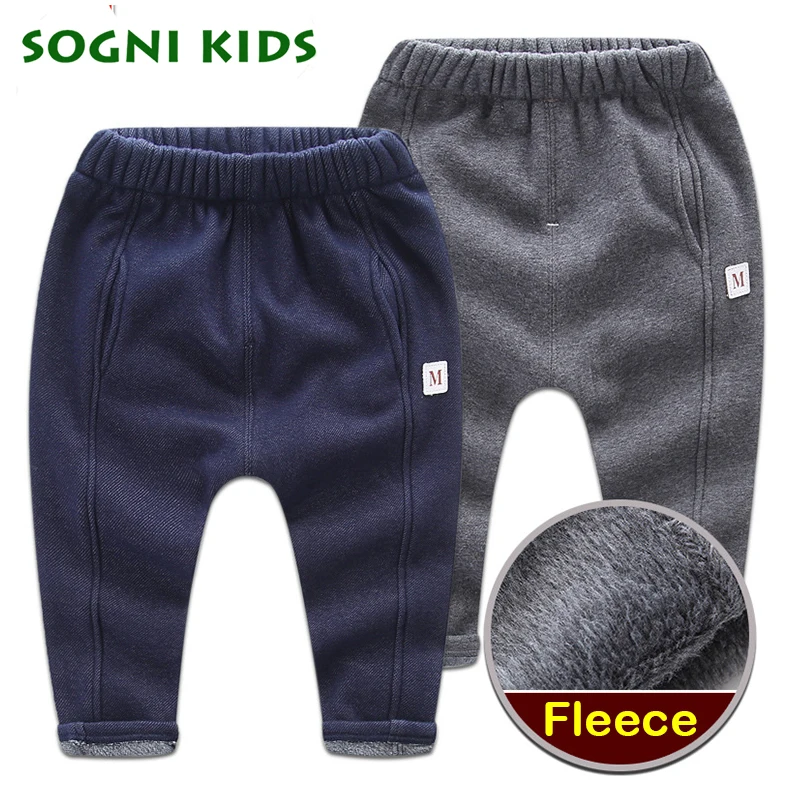 Baby Girls Boys Pants 2017 New Spring Autumn Long Warm Fleece Legging Children Cotton Trouser For Fashion Kids Clothes|trousers for kids|trousers