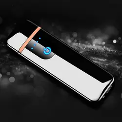 USB зарядка Электронная Зажигалка Ветрозащитная тонкая мужская Индивидуальность Женщины электронагревательный провод цветная сигарета