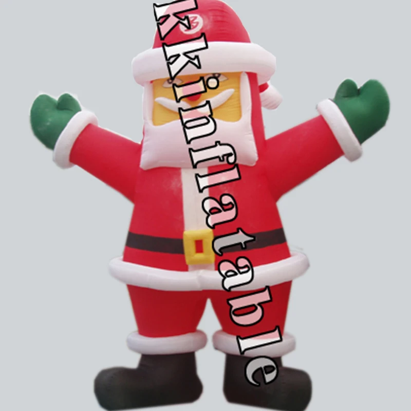 inflatable Santa Claus with logo for shopping mall