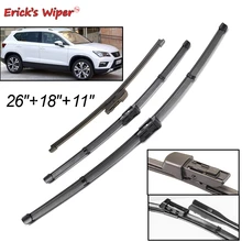 Erick hd s limpador lhd frente conjunto de lâminas de limpador traseiro para seat ateca 2016 2017 2018 2019 2020 pára-brisas 26