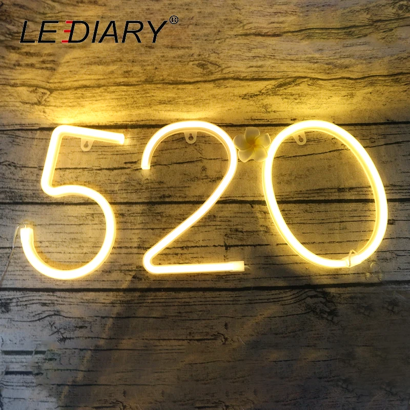 LEDIARY 0-9 LED Number Night Lights Wall Hanging Neon Light For Kids Toy Anniversary Decor Table Lamp USB Rechargeable Cable LEDIARY 0-9 LED Number Night Lights Wall Hanging Neon Light For Kids Toy Anniversary Decor Table Lamp USB Rechargeable Cable