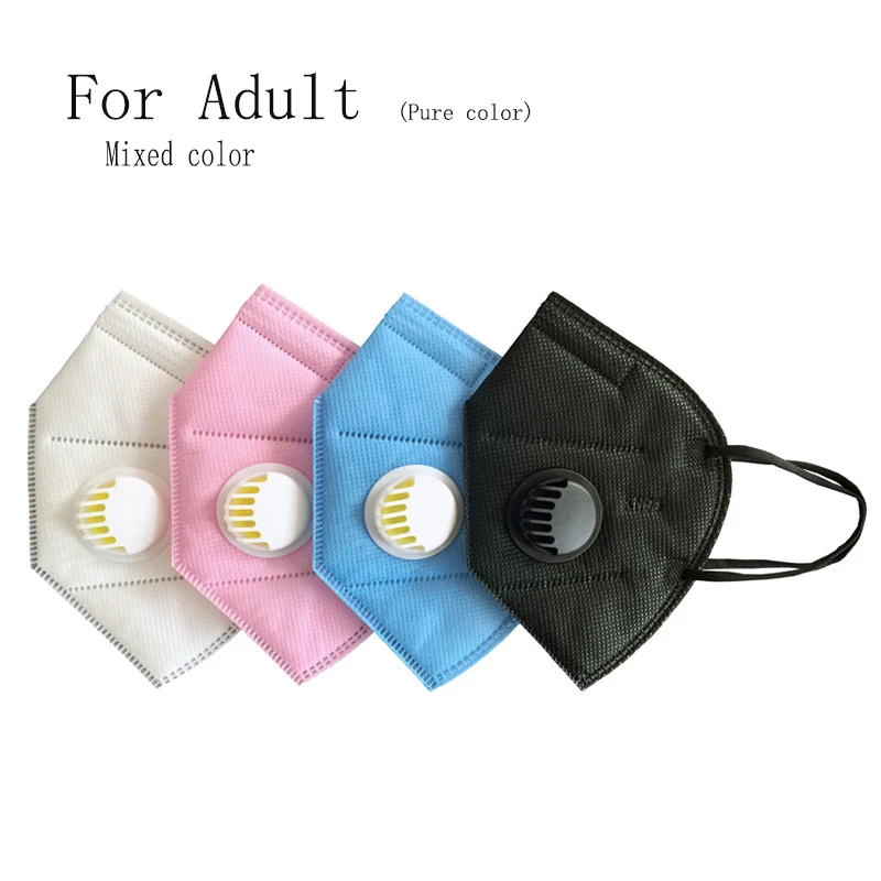 20 шт./партия Pm2.5 Maks дыхательный клапан противозапотевающий дымчатый пылезащитный нетканый материал рот-Муфельная грипп лицо N95 маска для детей и взрослых - Цвет: Adult pure mixed