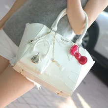 Hello kitty bolsos de cuero famoso diseñador de la marca de las mujeres femeninas bolsas de hombro sac femme principal de marca bolsas femininas