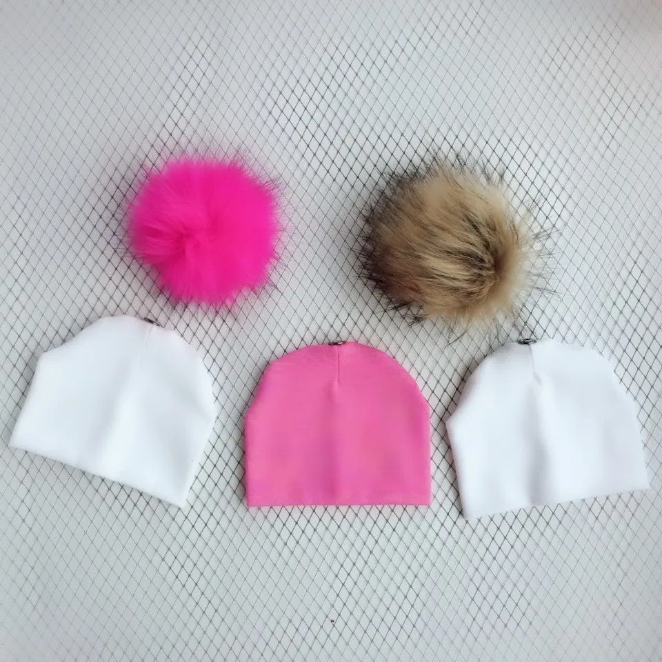 3 шт./компл., реквизит для фотосъемки новорожденных, детская шапка с помпонами из искусственного меха для мальчиков и девочек, красивый комплект для новорожденных