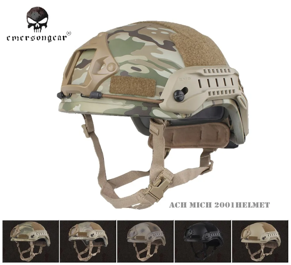 EMERSON ACH MICH 2001 шлем специальная версия военный шлем боевой мультикам черный EM8979