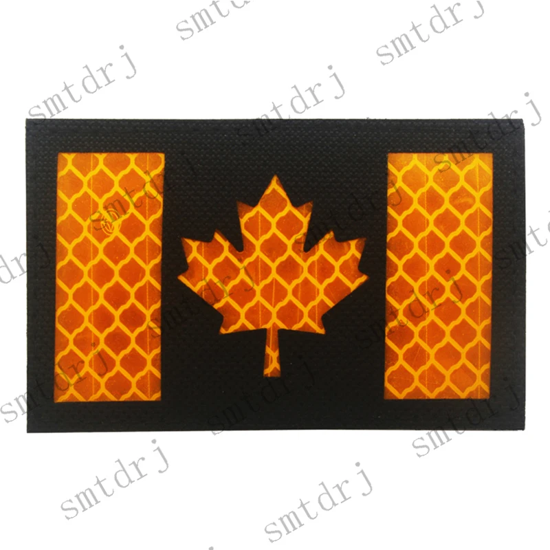 

Canadian Flag Striped Clothes Paste Embroidery Patch Decals Clothing Patriotic Military Fabric Reflective Backpack Chapter