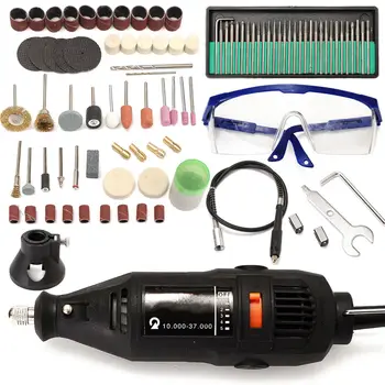 

5 Variable Speed Electric Rotary Grinder Polishing Sanding Bits Tool Kit 114pcs