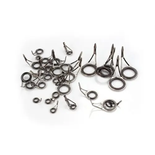 

10X Wholesale 35 Rings Fishing 0 # -6 # Repair Black Stainless Steel for Canna