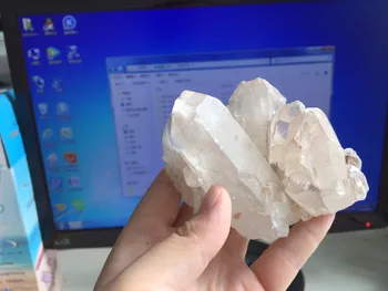 

423g Natural Rock Crystal Cluster Healing Specimen Minerals Stone Christmas Decorations for Home