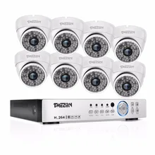 TMEZON 8CH CCTV System 8PCS 1080P Outdoor Weatherproof Security Camera 8CH 1080P DVR Day/Night Kit Video Surveillance System