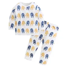 

2pcs Baby Boy Sleepwear Cute Animal Print Breathable Mesh Pullover Pajamas Clothing Set for Newborn Infant Baby Girl 0-24 Months