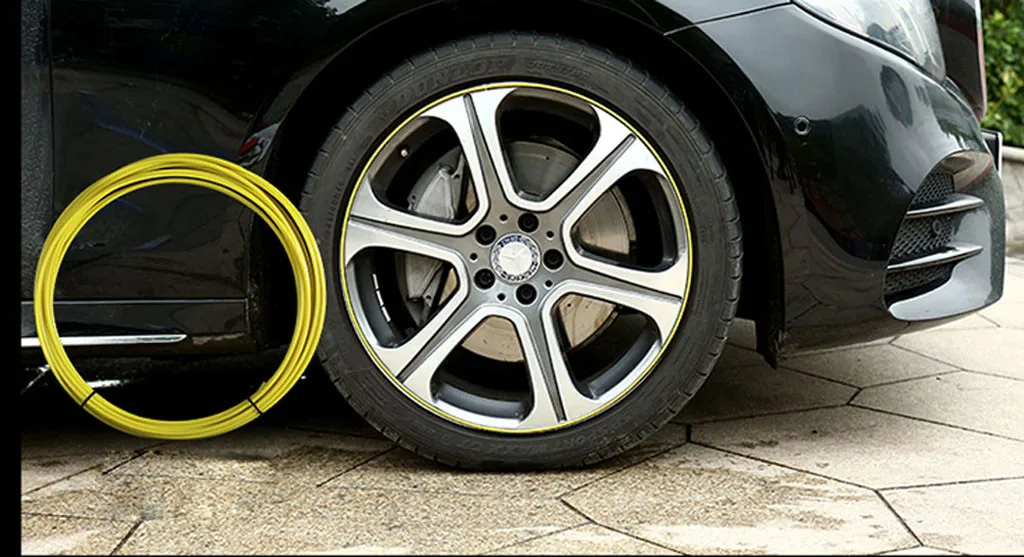 Декор для салона автомобиля край колеса защитное кольцо шины для защиты от царапин резиновая наклейка fluence suzuki swift аксессуары