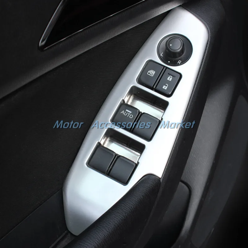 4 шт. хромированный подлокотник из углеродного волокна для Mazda 3 2014 2015 2016 2017 LHD|trim