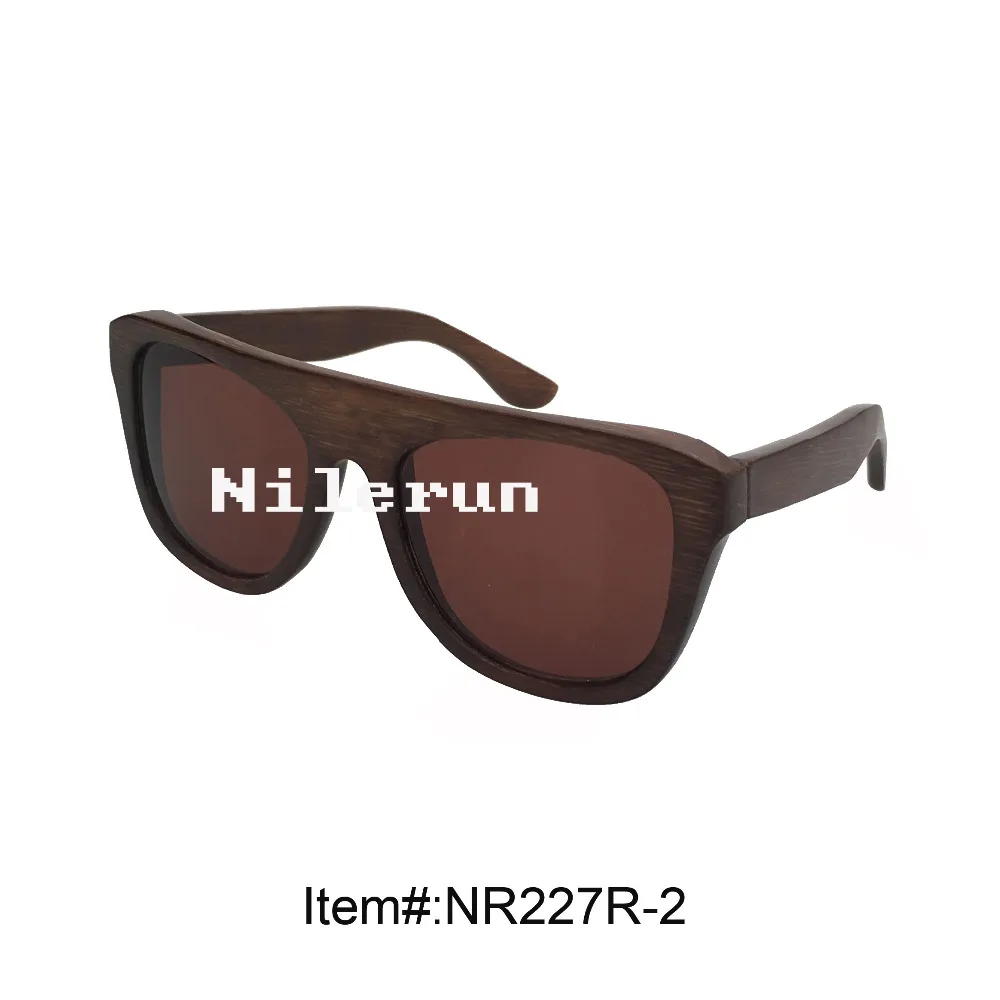 

fashion men's brown bamboo sunglasses
