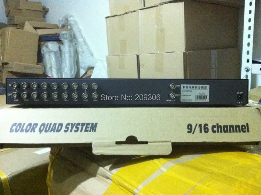 

Charmvision VS901R 9 Screens CCTV BNC Color Video Quad splitter Processor System real-time quad rack type switch remote control