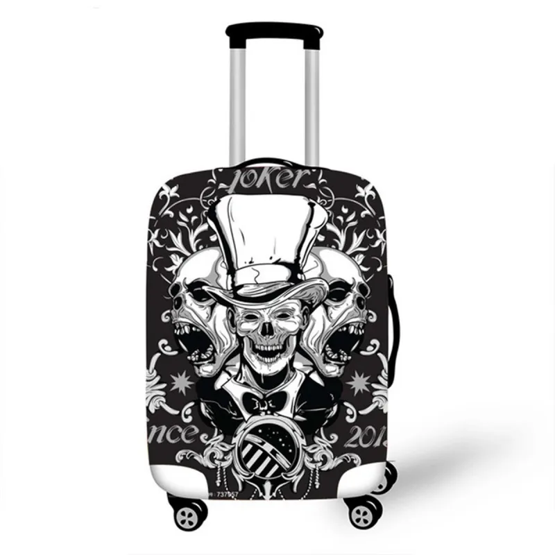 Skull Suitcase Cover Protector For 18-32 Inch Trolley Case Elastic Thick Travel Dust Cover Baggage Luggage Protective Cover