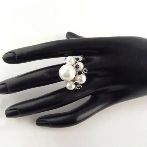 Женское металлическое кольцо с имитацией под жемчуг|pearl ring|pearl rings for womenrings women |