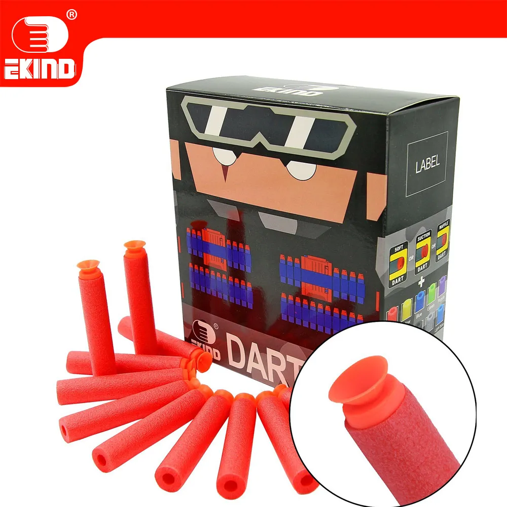 100 шт. всасывающие дротики EKIND 7 2 см пополнение для серии Nerf бластеры детский