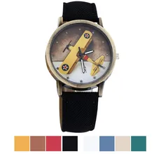 Relogio Feminino, кварцевые часы, модный дизайн самолета, джинсовый кожаный ремешок, повседневные часы, наручные часы, Relojes Mujer