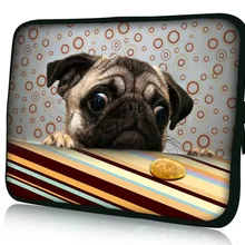 Мопс с номером отслеживания 1" 15.4 15.6 дюймов ноутбука Тетрадь рукава сумка чехол Чехол Кожа протектор