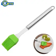 KMYC силиконовая щетка для барбекю для масла выпечки Кондитерские щетки с ручкой из нержавеющей стали для чистки сливочного масла DIY Кухня приспособления для готовки