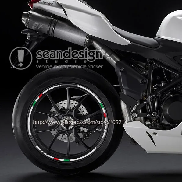 4 полосы для Aprilia MV Agusta Benelli Италия наклейка для колес светоотражающий обод мотоцикл подходит для 17,18-дюйм; Шины