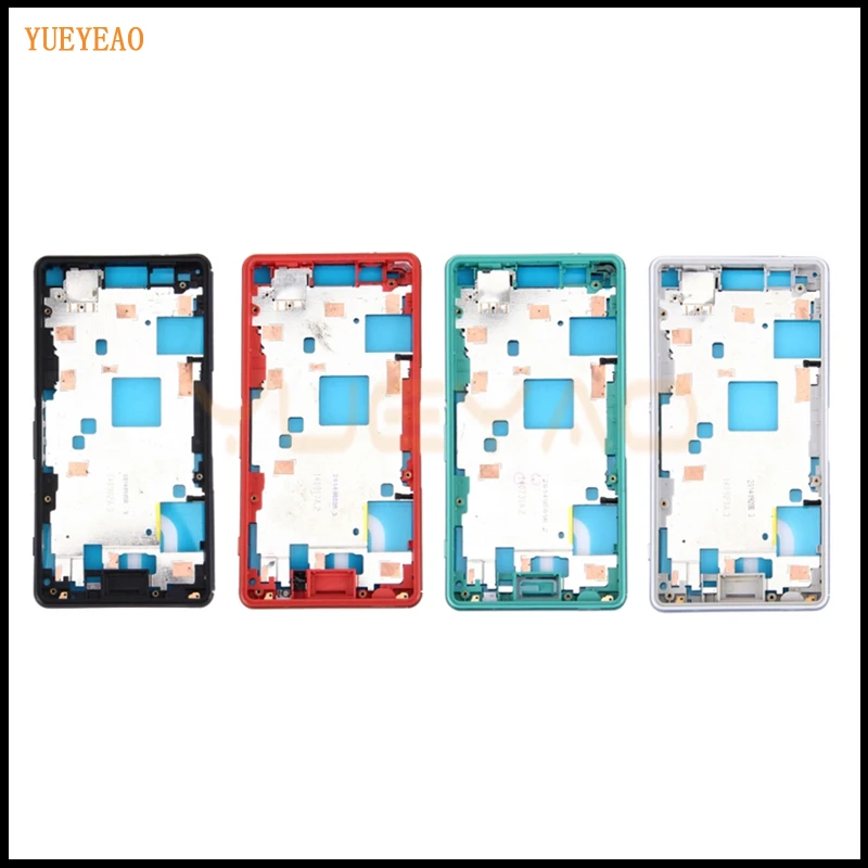 

YUEYAO Front LCD Frame Bezel For Sony Xperia Z3 Compact Mini M55W case LCD Mid Board Middle Frame Plate Housing With Plug Cover