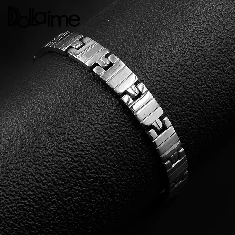 Модный Унисекс Браслет Dolaime Anniversary из нержавеющей стали серебристого цвета с