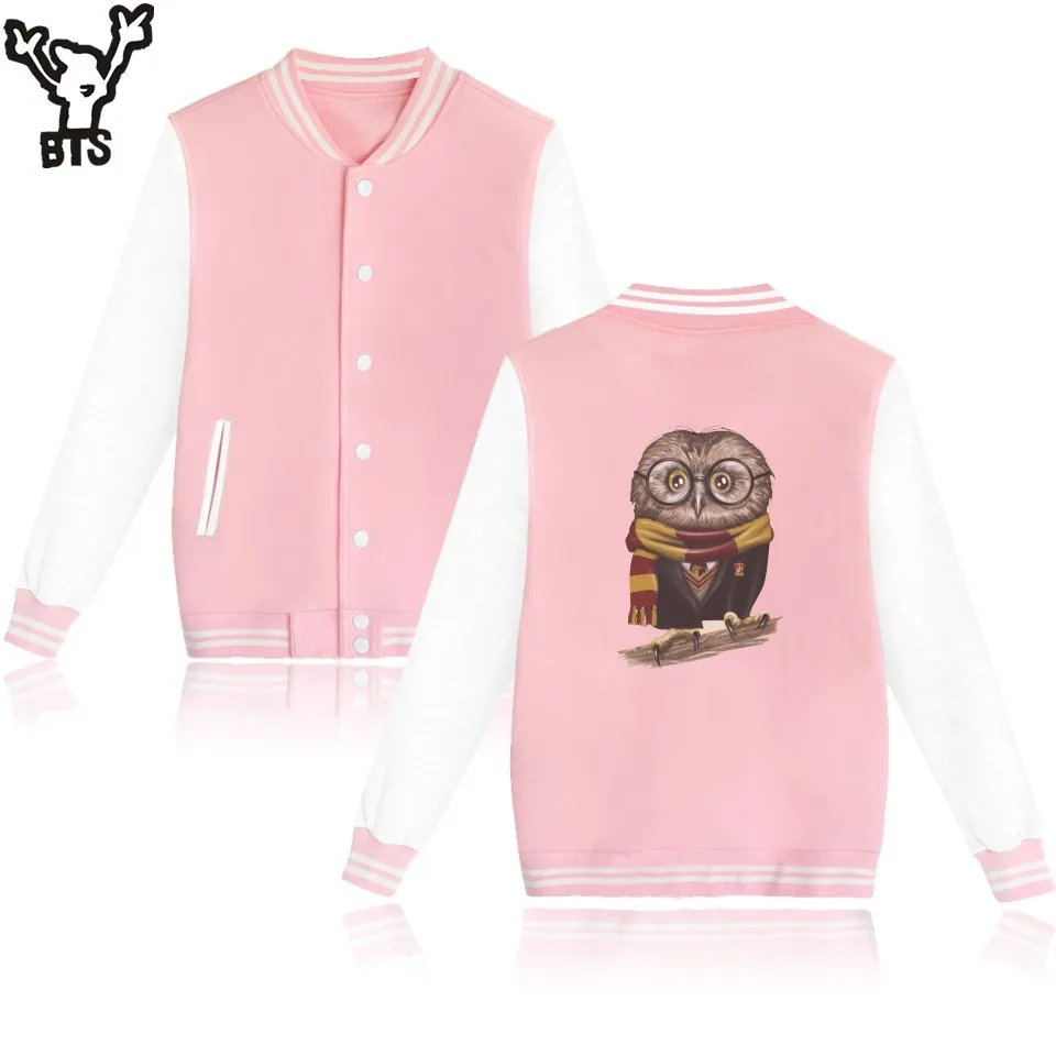 LUCKYFRIDAYF Owl Potter Casual Baseball font b Jacket b font font b Women b font Fashion