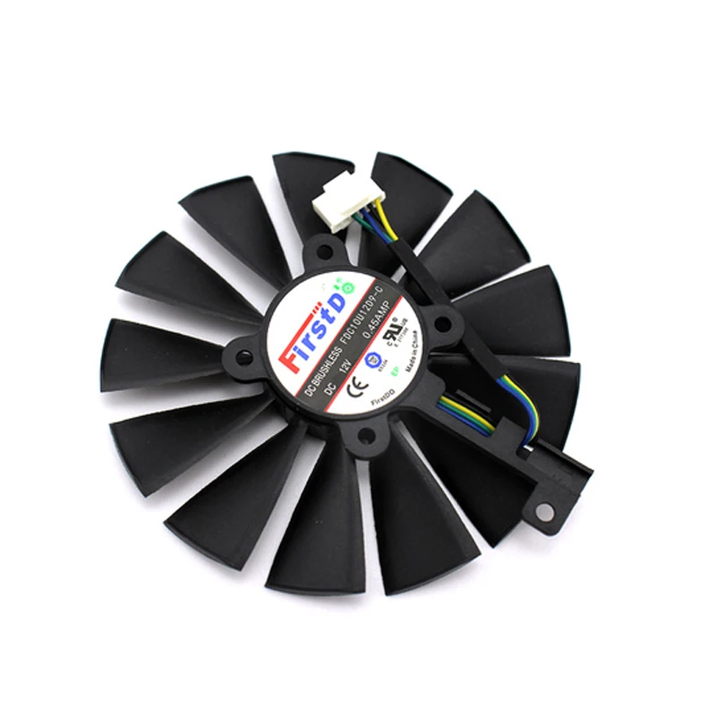 Вентилятор для видеоохлаждения Asus 95 мм PLD10010B12HH 6G GTX1660Ti DDR6 RTX 2060 Grap|Охлаждающие