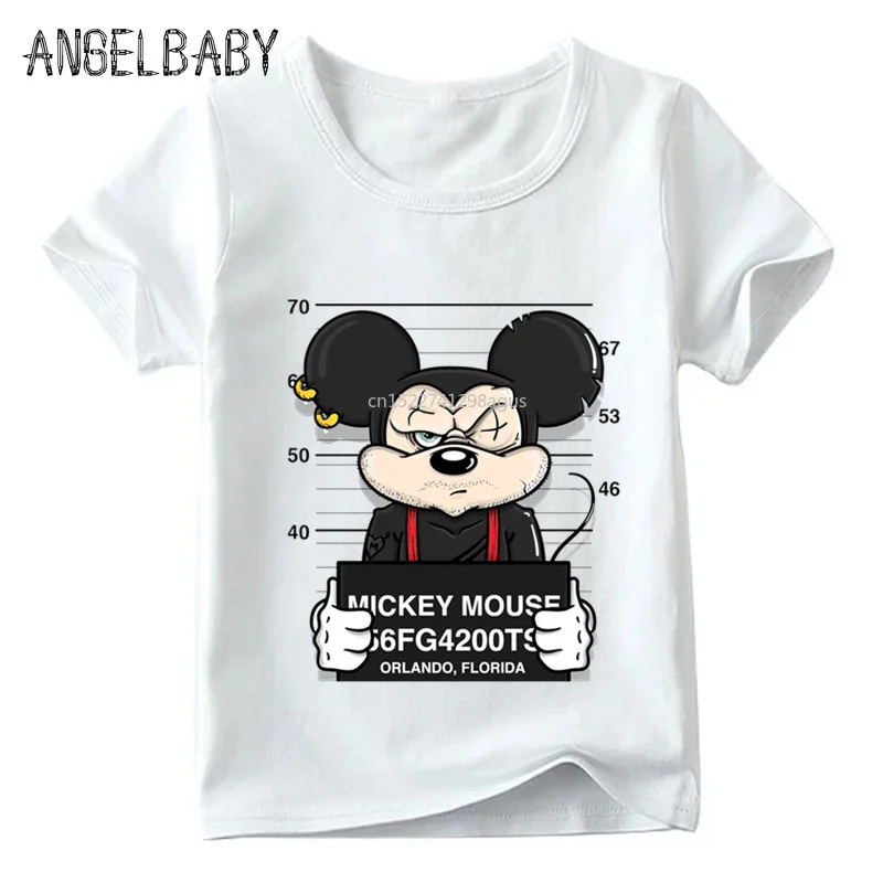 

Boys and Girls Funny Dog Mouse Duck Cartoon T shirt Baby Comfortable White T-shirt Kids Summer Casual Clothes,HKP2436