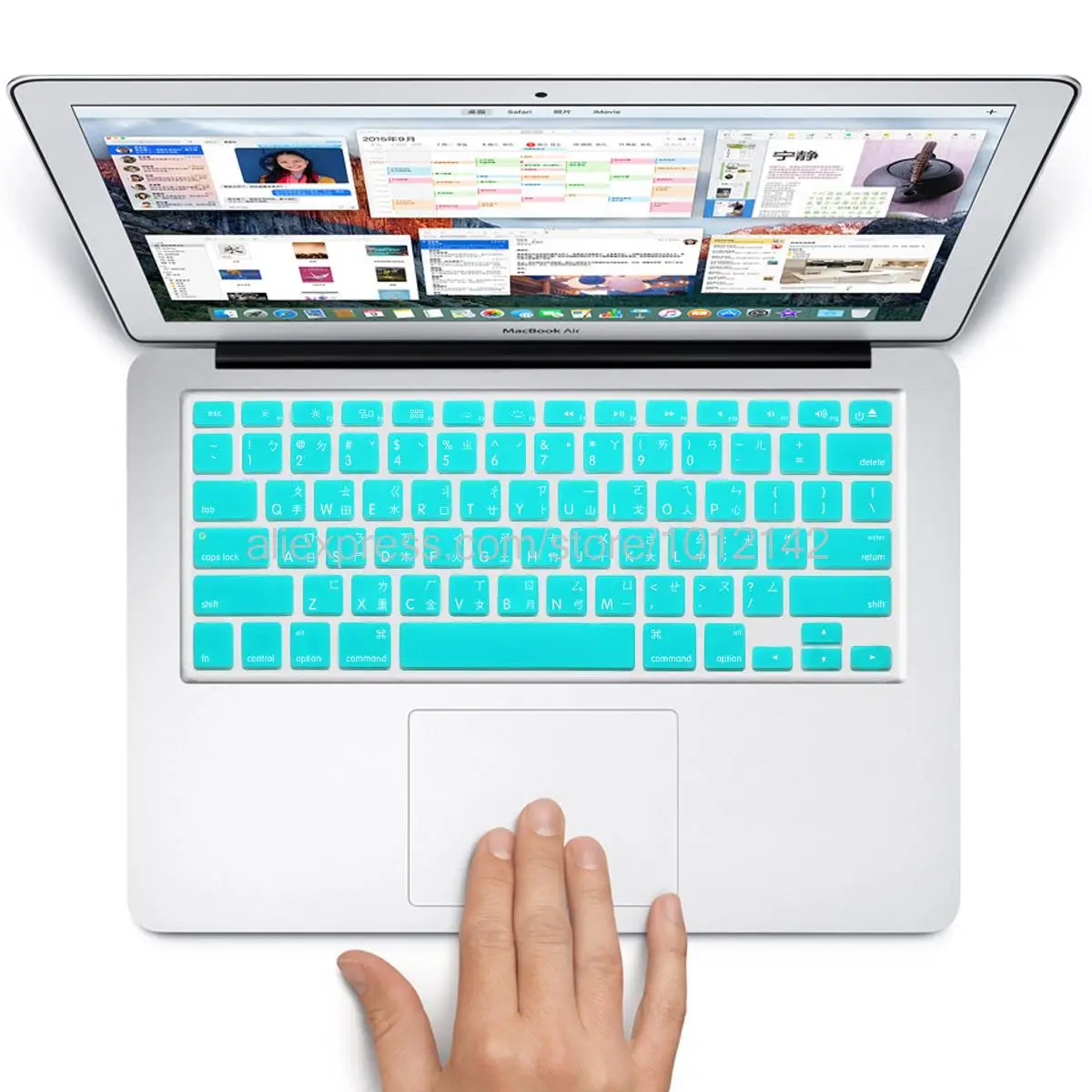 Coosbo-Тайвань цанцзе красочные силиконовый защиты кожи Стикеры для Mac MacBook Air Pro/Retina/G6 1" 15" 17"