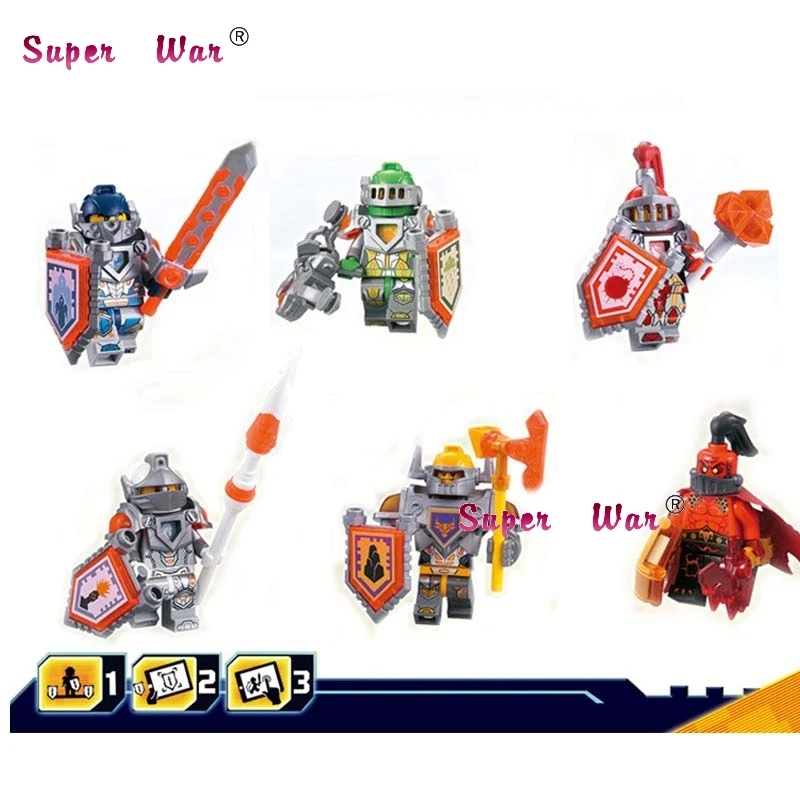 

6pcs DC8811-8816 KNIGHTS Series star wars super heroes marvel avengers building blocks set model bricks toys for children