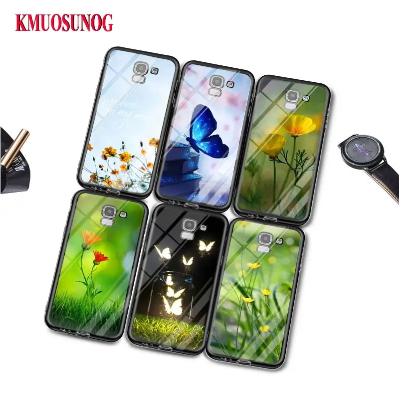 

Black Silicone Case Simple Animal Flowers for Samsung Galaxy j8 j7 j6 j5 j4 j3 Plus Prime 2018 2017 2016 Phone Bag Cover