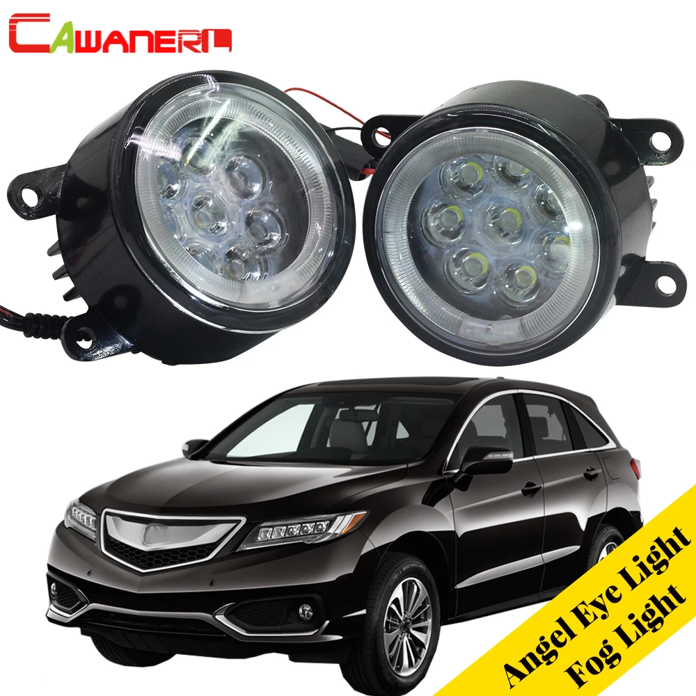 Cawanerl For 2010 2015 Acura RDX Car LED Bulb Fog Light Angel Eye
