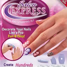 DIY ногтей штамповки Kit Дизайн ногтей штамп и Скребки лак для ногтей украшения 5 Стиль пальцев трафарет ногтей печать набор