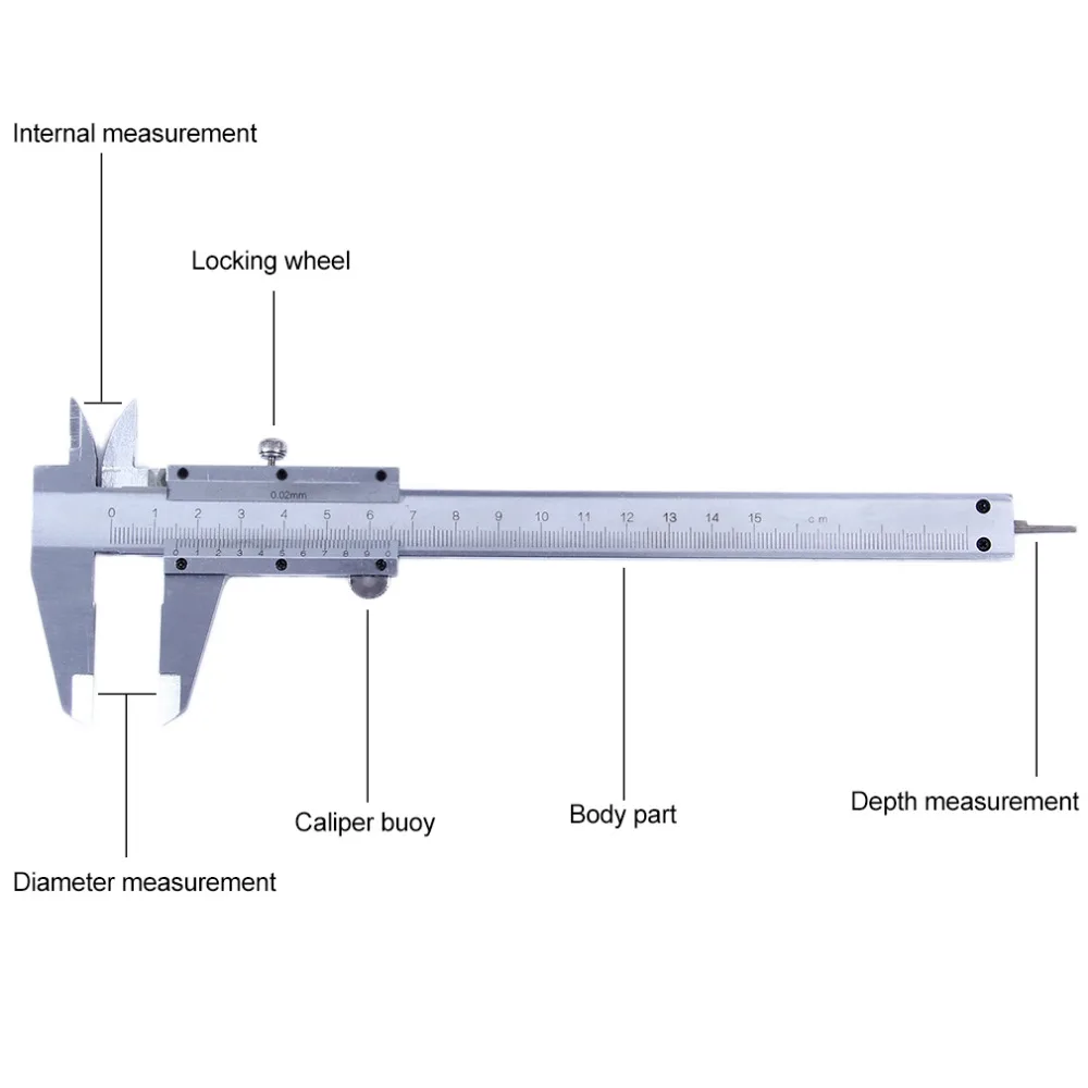 Практичный штангенциркуль " 0-150 мм/0,02 мм Металл углеродистая сталь штангенциркуль манометр микрометр измерительные инструменты новая версия