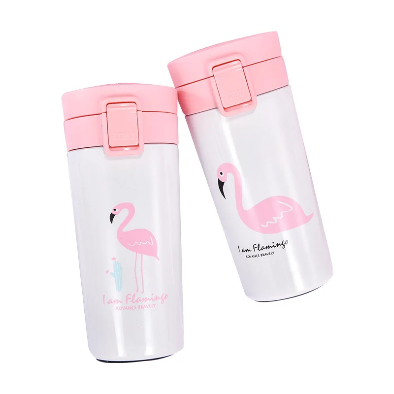 High Quality Double Stainless Steel Thermos Pink 350ml Mug Coffee Tea